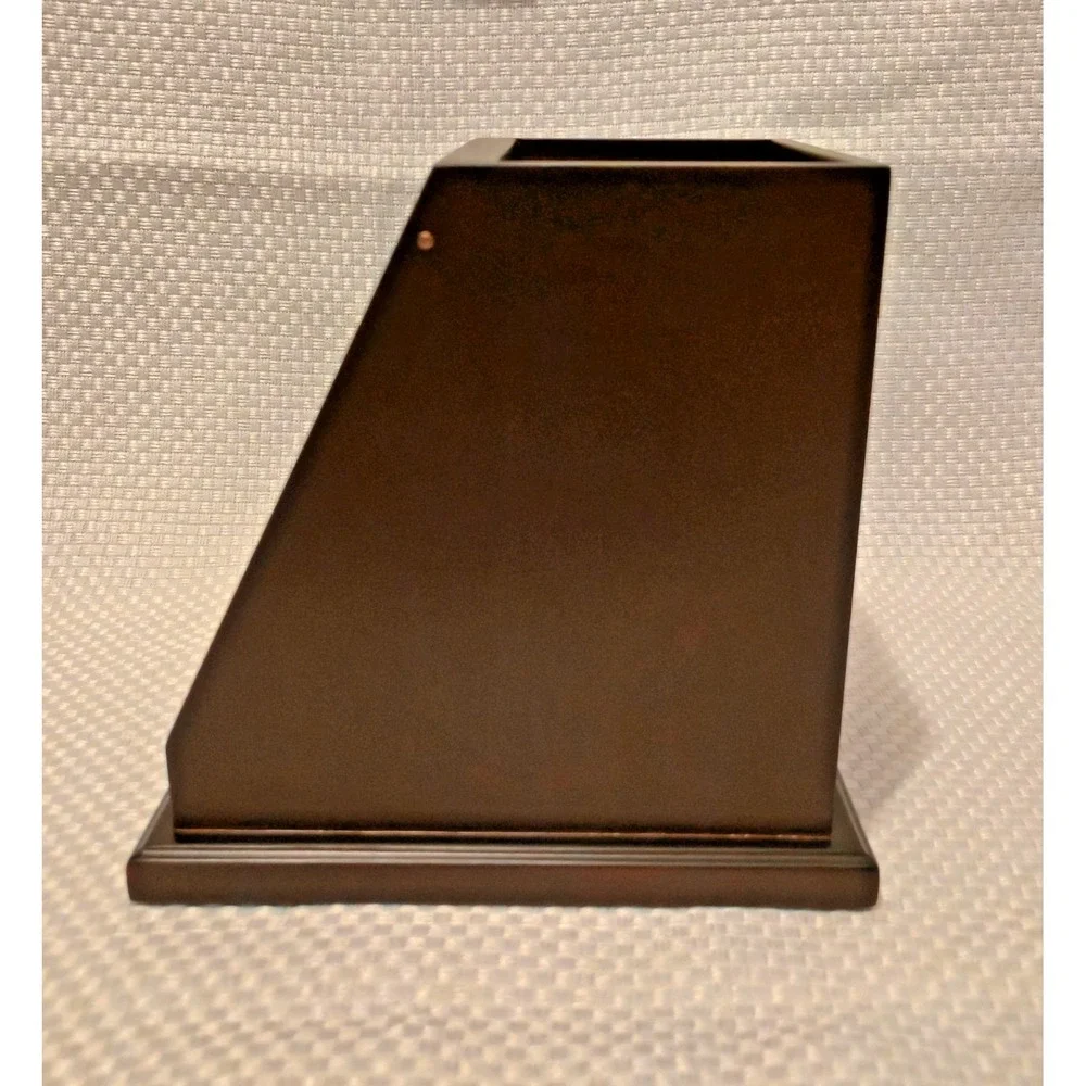 Pottery Barn Bedford Photo Frame Bookend Desk Organizer Espresso Wood 4x3 Single